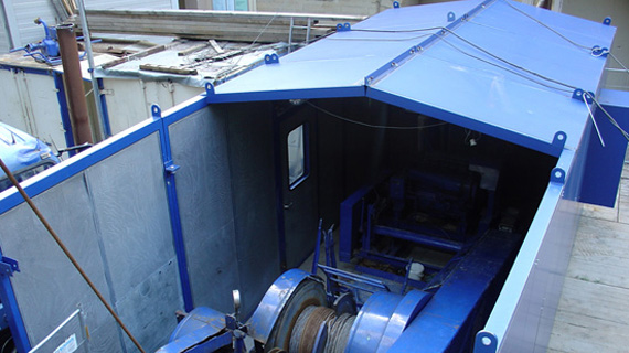 Schallschutz für mobile Bohrstation 